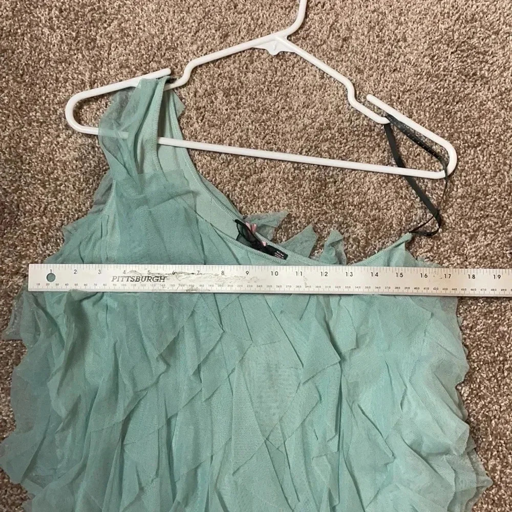 Twelve by Twelve One Shoulder Ruffle Dress in Light Blue - Picture 7 of 7